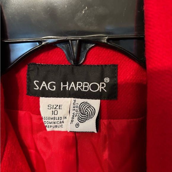 NWT 100 % Wool Sag Harbor Women's Red Blazer - Picture 4 of 6